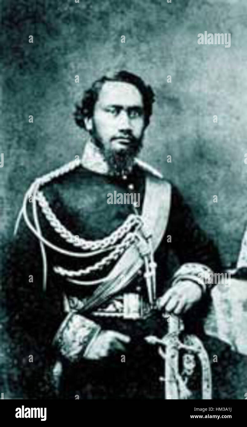 Kamehameha IV, Foto von Henry L. Chase, um 1862, Albumin-Silber-print Stockfoto