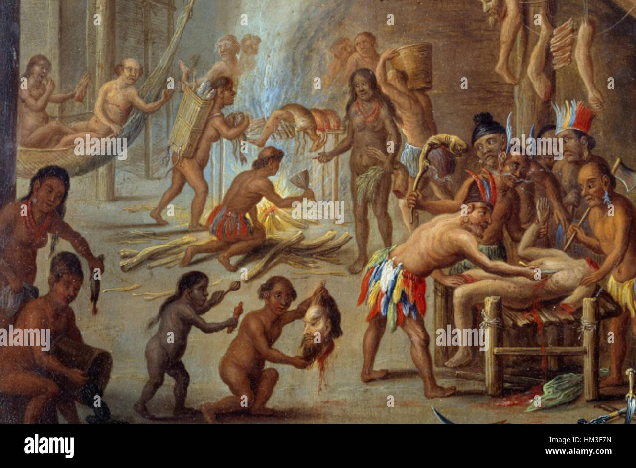 Jan van Kessel ich - Szene des Kannibalismus in Brasilien im Jahre 1644 Stockfoto