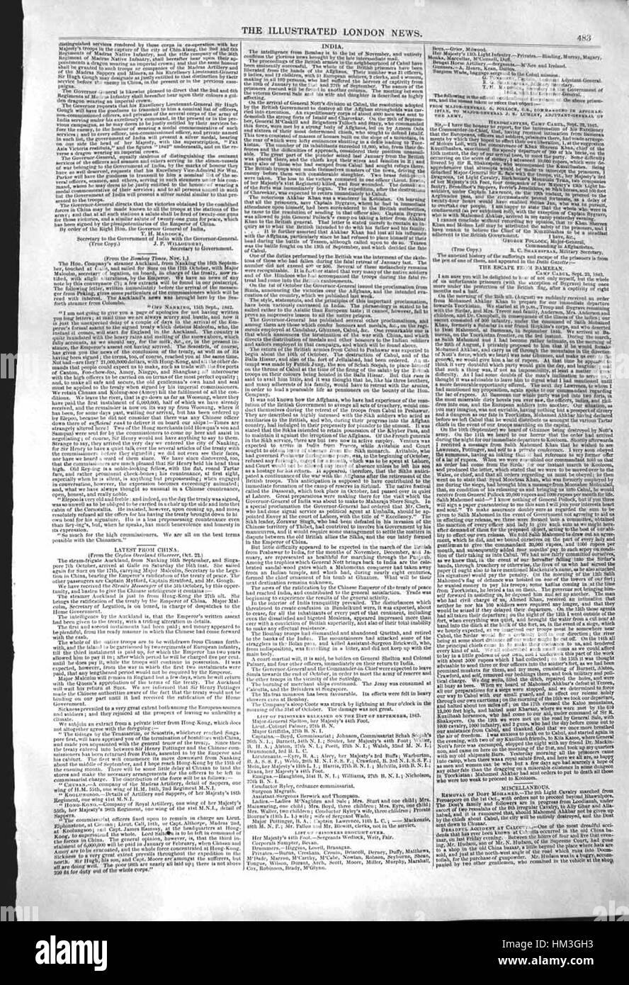 Diese Illustration aus dem Jahr 1842 aus den Illustrated London News zeigt ein historisches Ereignis oder eine Szene und erfasst den visuellen Stil und den redaktionellen Ansatz der Publikation aus dem 19. Jahrhundert. Stockfoto