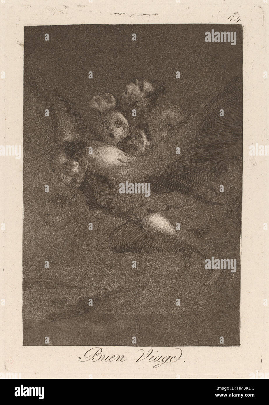 Goya - Los Caprichos - Buen Viage Stockfoto