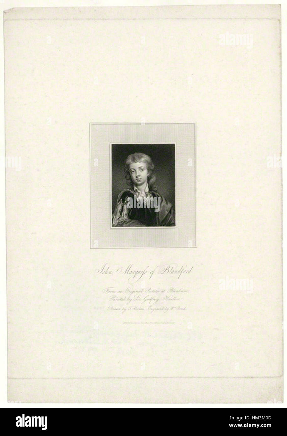 John Churchill, Marquess of Blandford von William Bond, nach Thomas Uwins, nach Sir Godfrey Kneller, Bt Stockfoto