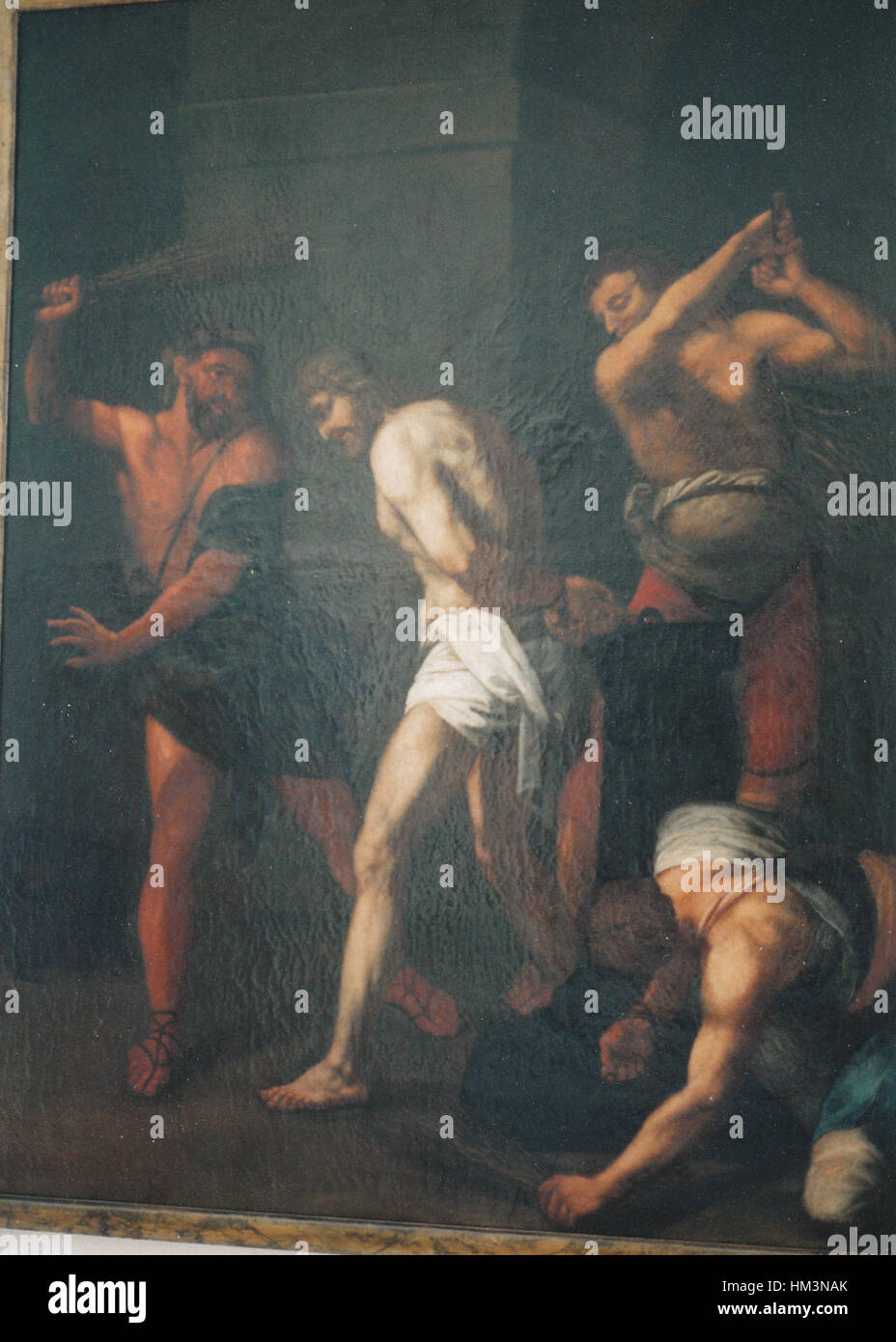 Die Kreuzgangbilder aus dem Kloster Ottobeuren sind eine Reihe von Gemälden, die die Klosterwände zieren und religiöse Themen und das spirituelle Leben der Mönche im 18. Jahrhundert veranschaulichen. Stockfoto