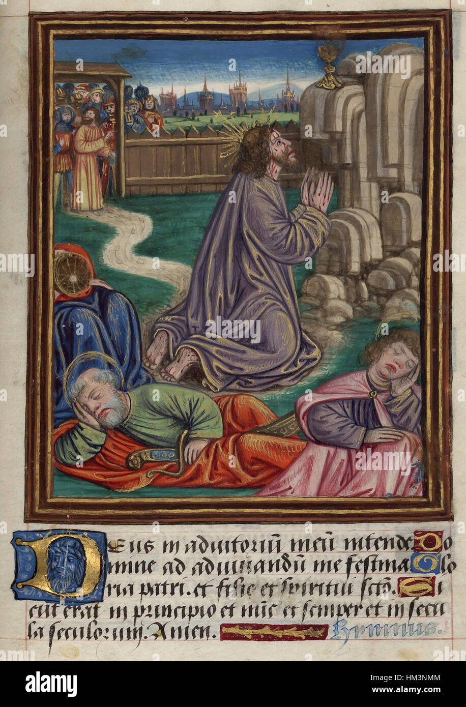 Le Christ au Jardin des Oliviers (Frau 1874, fol. 37) Stockfoto