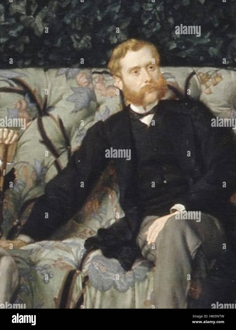 James Tissots *The Circle of the Rue Royale* stellt Baron Rodolphe Hottinguer in seinem sozialen Kreis dar und reflektiert die Mode und das soziale Leben im Frankreich des späten 19. Jahrhunderts. Stockfoto