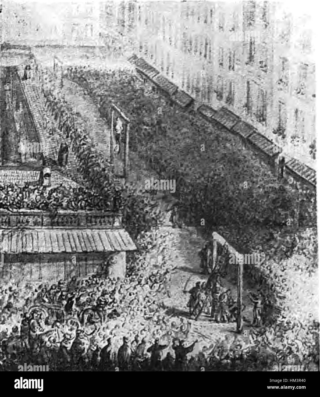 Hängen die Traitiors in Warschau 1794 Stockfoto