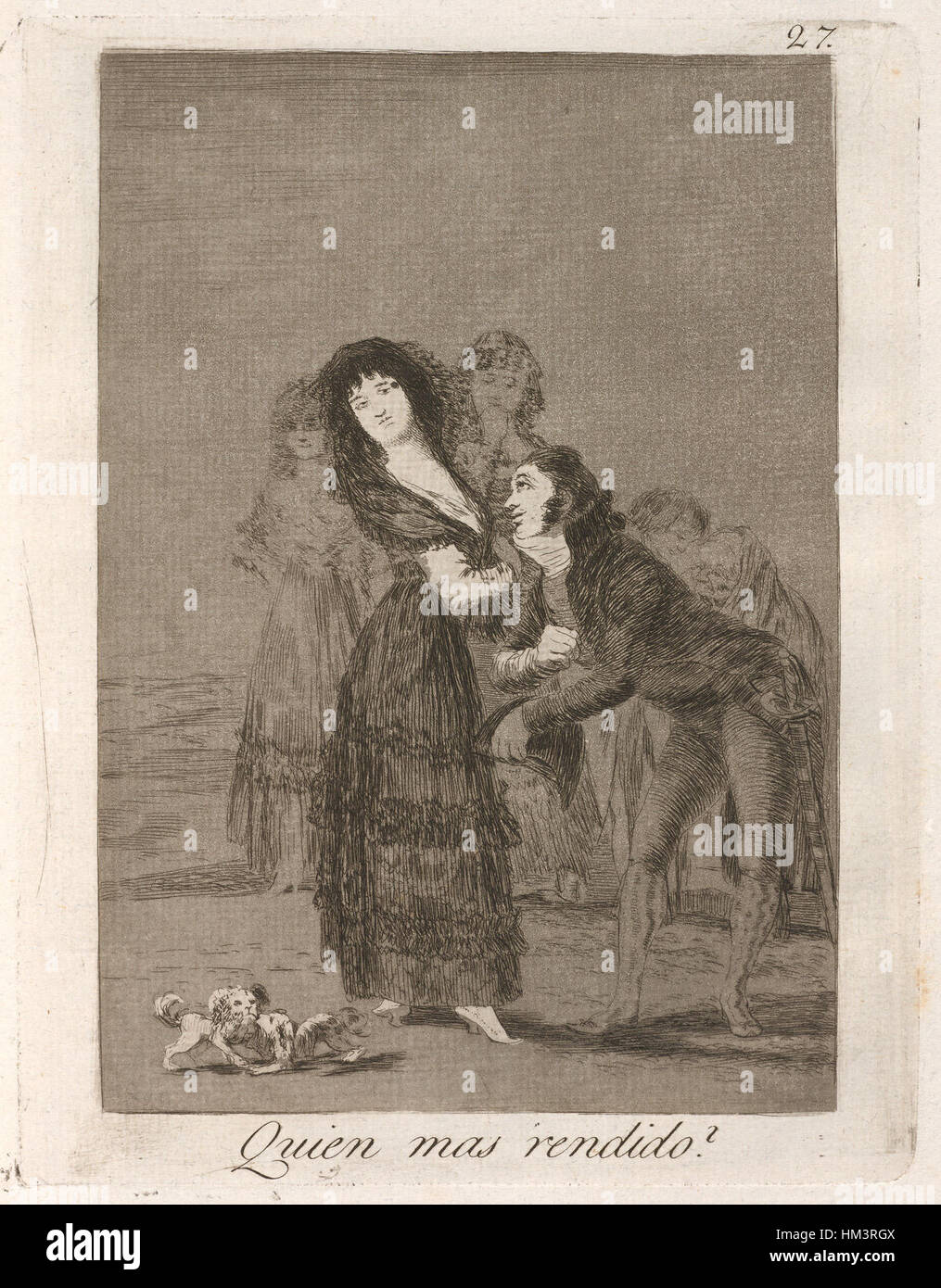 Goya - Quien Mas Rendido (welche davon mehr zu überwinden ist) Stockfoto