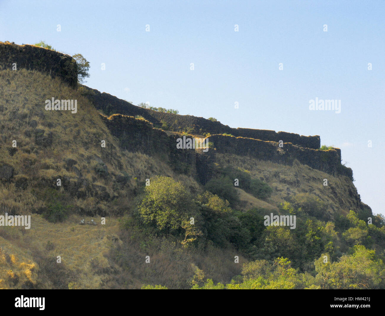 Pratapgad oder Tapferkeit Fort ist eine große Festung befindet sich in Satara Bezirk, Maharashtra, Indien Stockfoto
