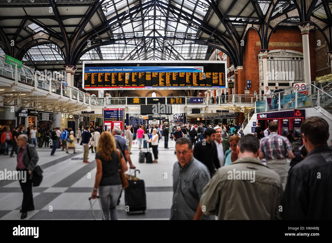 Liverpool Street Station in London Stockfoto