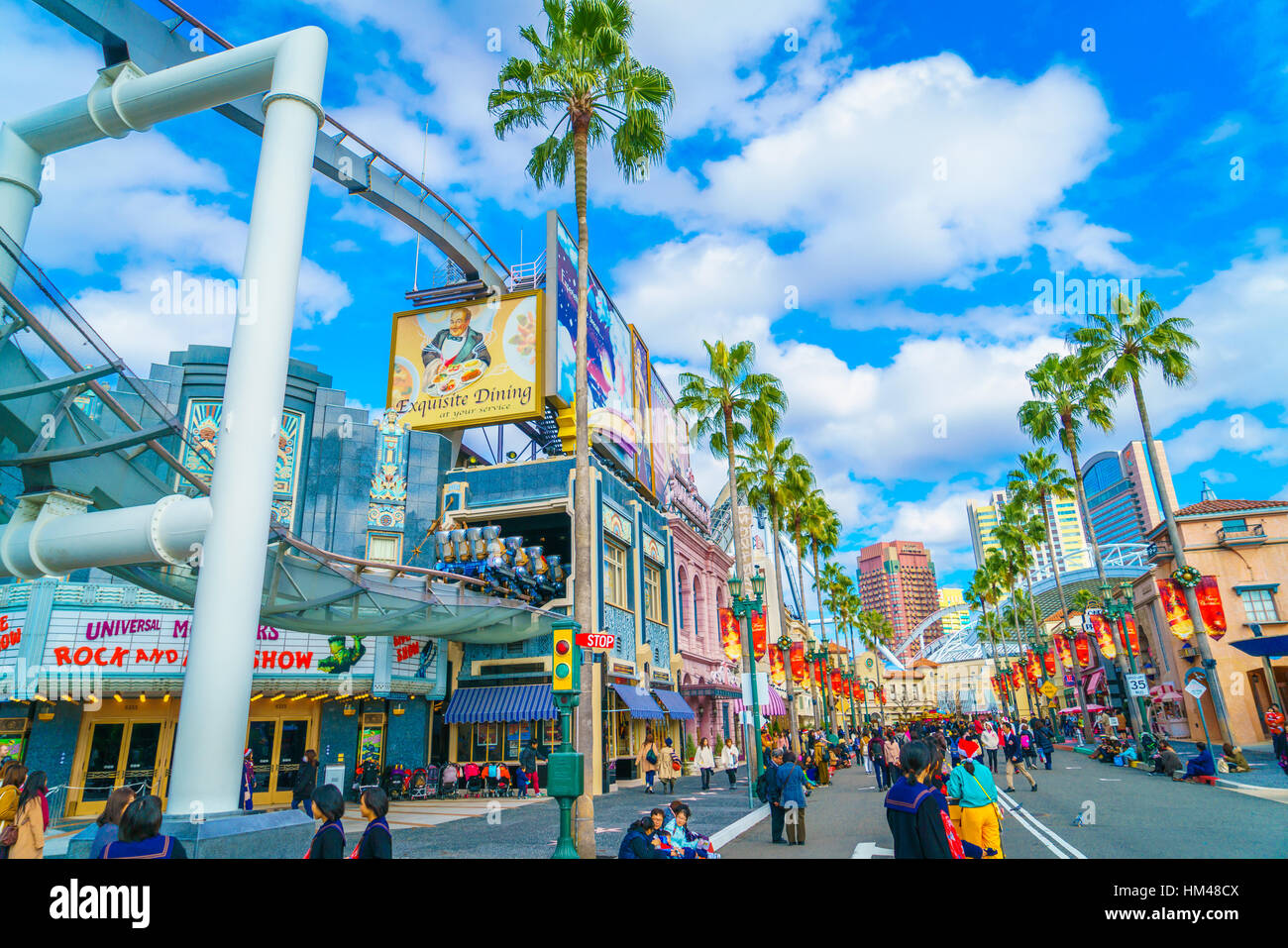 OSAKA, JAPAN - 1. Dezember 2015: Universal Studios Japan (USJ). USJ geordnet nach 2014 Thema Index Global Attraktion Anwesenheitsbericht fünfte Stockfoto