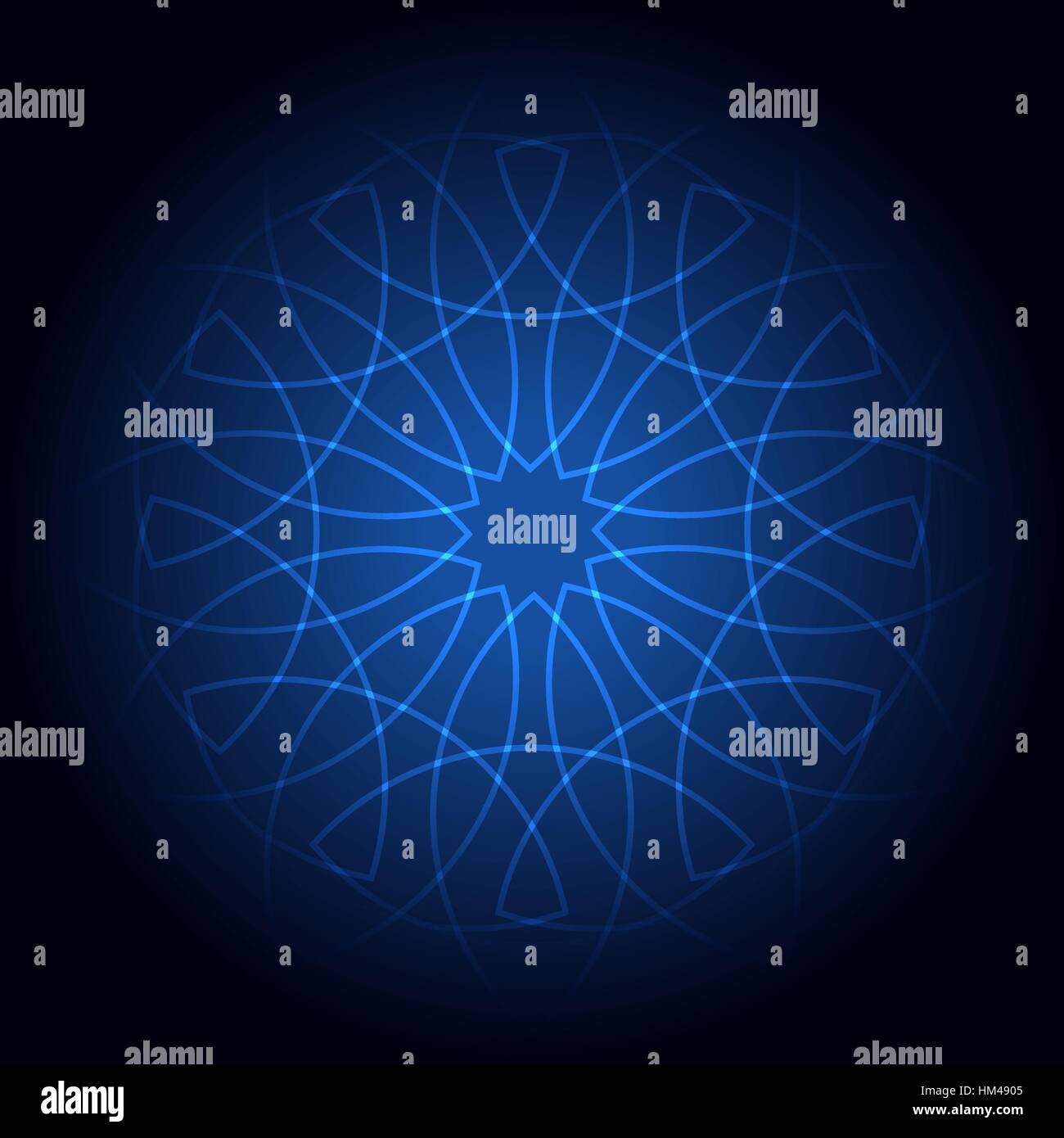 Abstrakte hellen Hintergrund mit geometrischem Muster. Vektor-Illustration von glühenden Laser Blume für Ihr design Stock Vektor