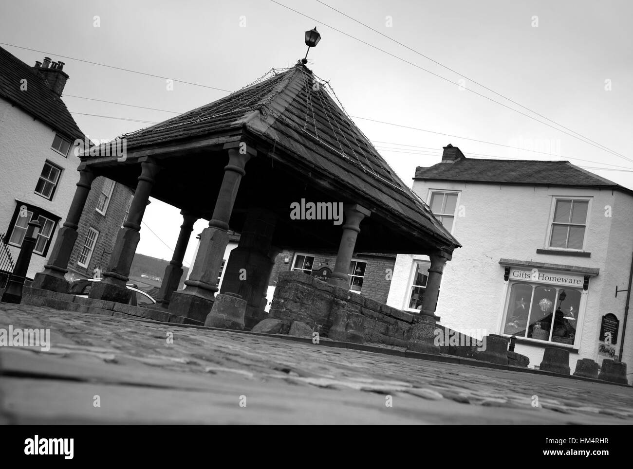 Die Markt-Kreuz in Alston, Cumbria Stockfoto