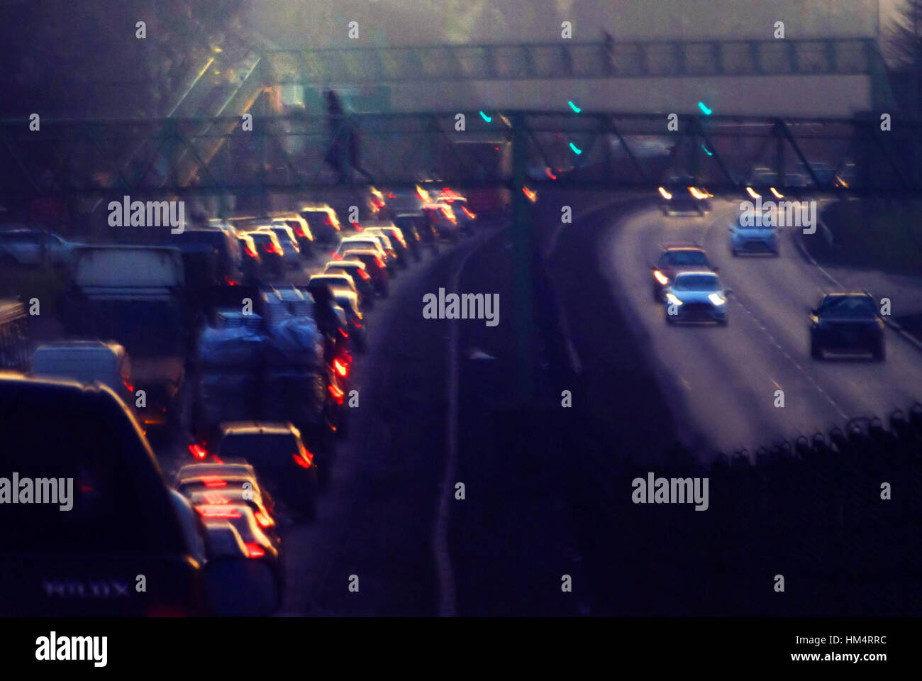 Rush Hour Traffic auf die A69 / West Road, Newcastle Stockfoto