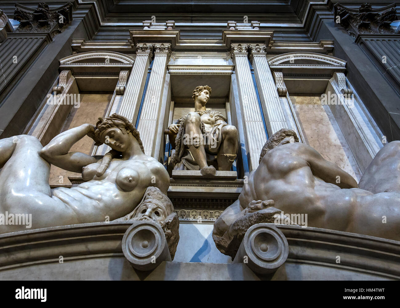 Florenz, Italien, 27. Oktober 2015: Interieur und architektonische Details der Medici Kapelle, 27. Oktober 2015 in Florenz, Italien Stockfoto