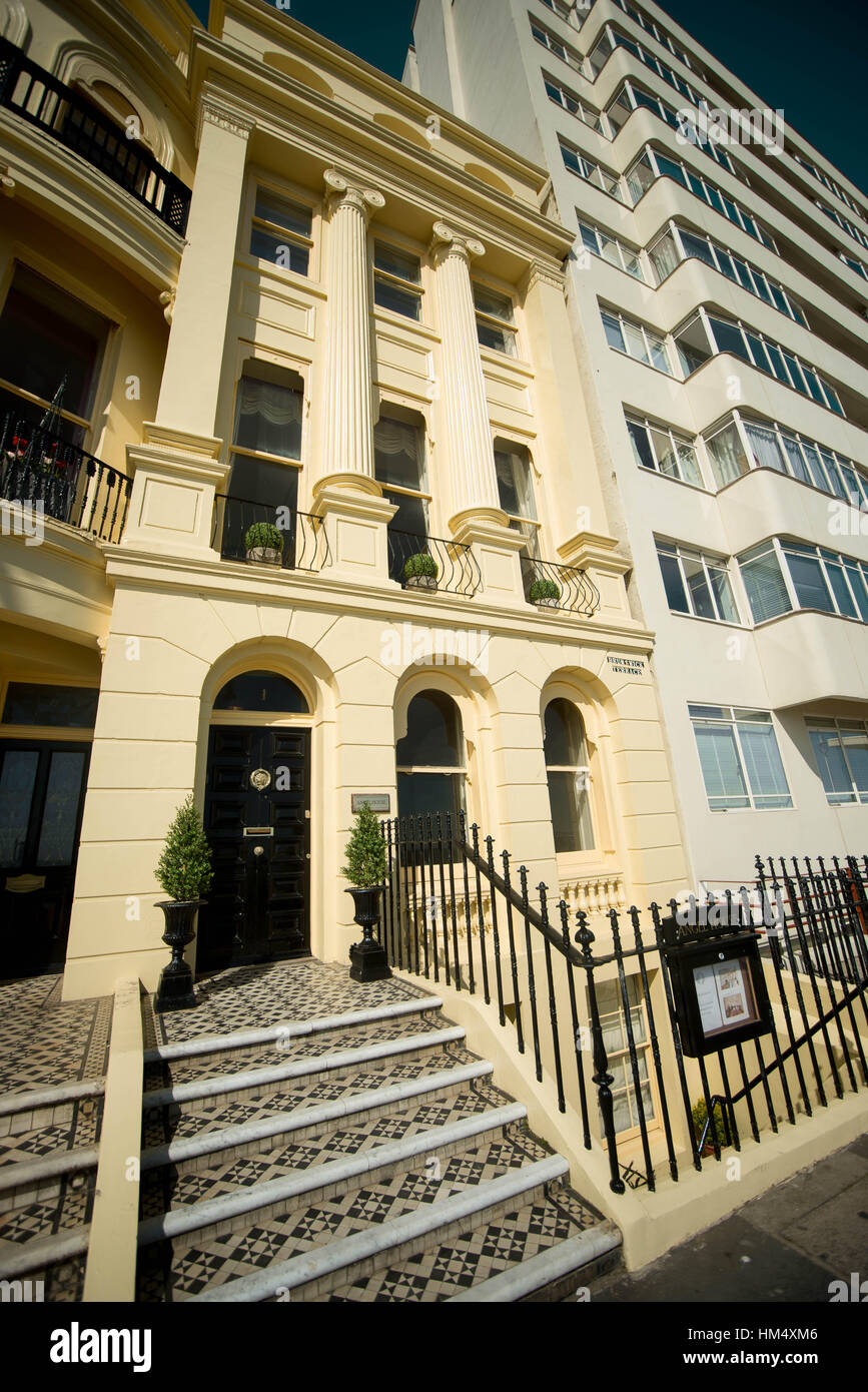 Gesamtansicht der kleine intime Hochzeit Veranstaltungsort Angel House in Hove, Sussex, UK. Stockfoto