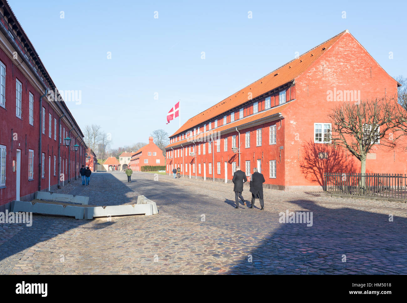 Gebäude im Kastellet, eine sternförmige Militärfestung, Kopenhagen, Dänemark Stockfoto