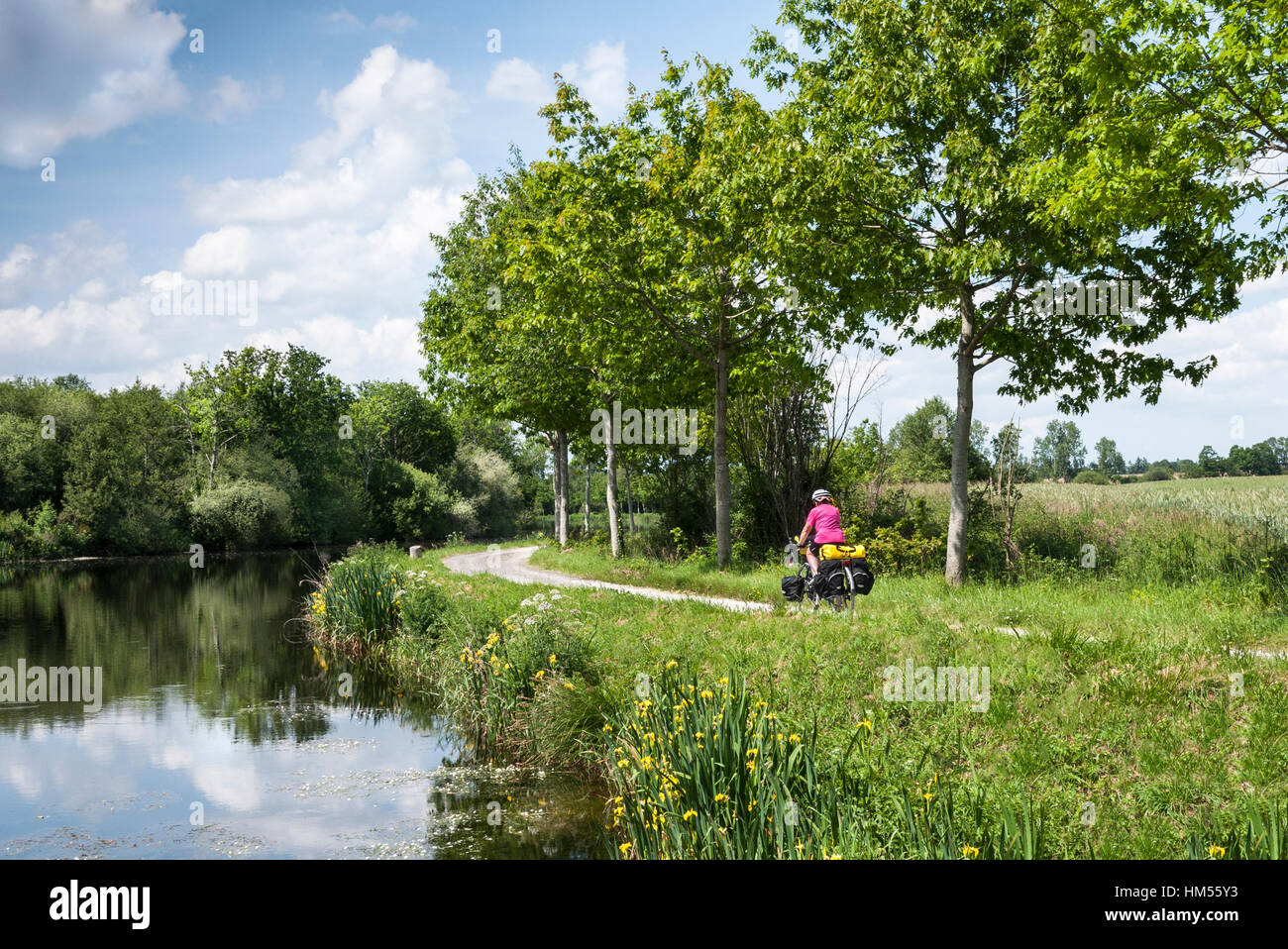 Nantes-Brest-Kanal, Bretagne, Frankreich. Stockfoto