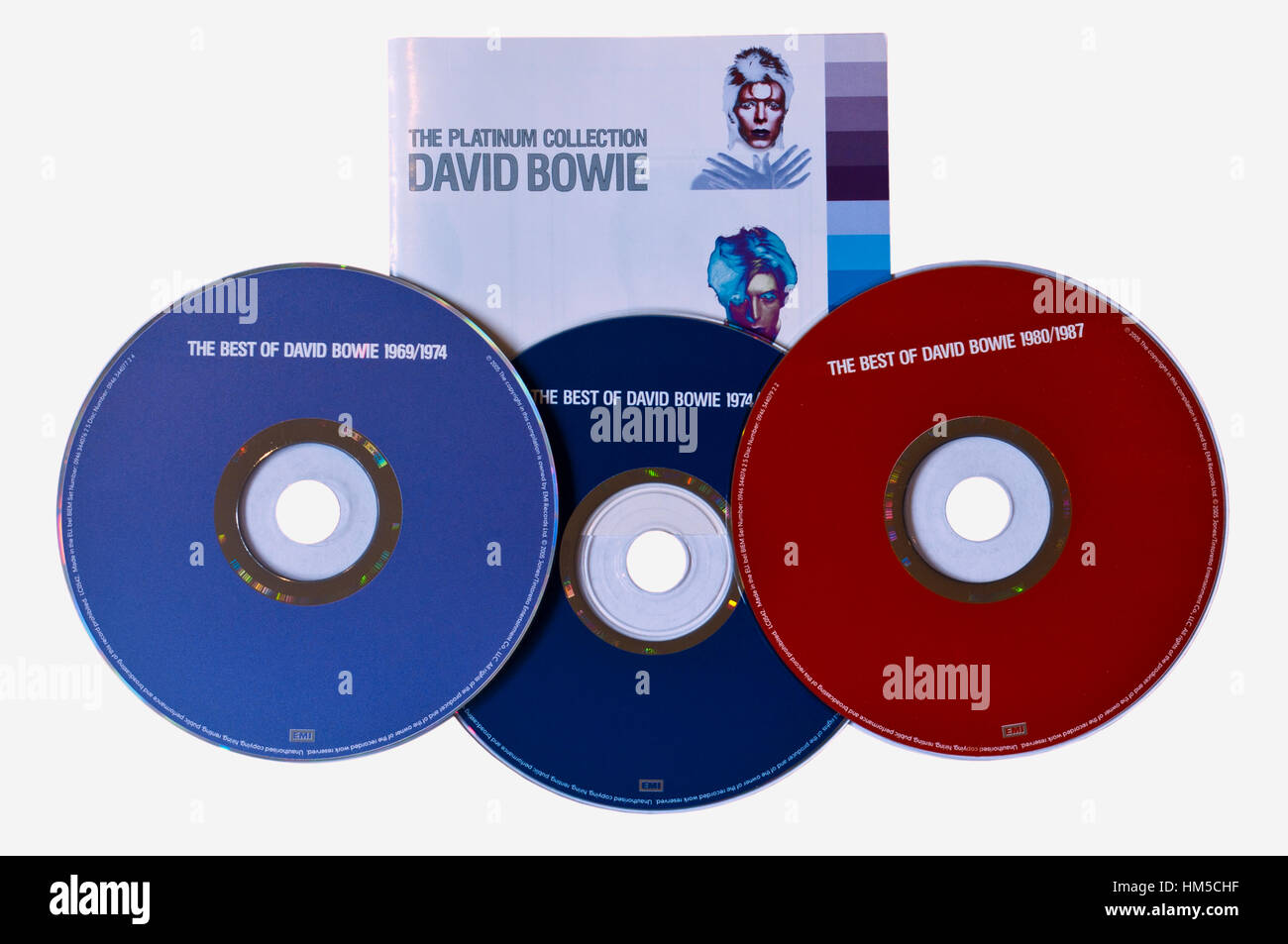 David Bowie die Platinum Collection-Musik-Cds Stockfoto