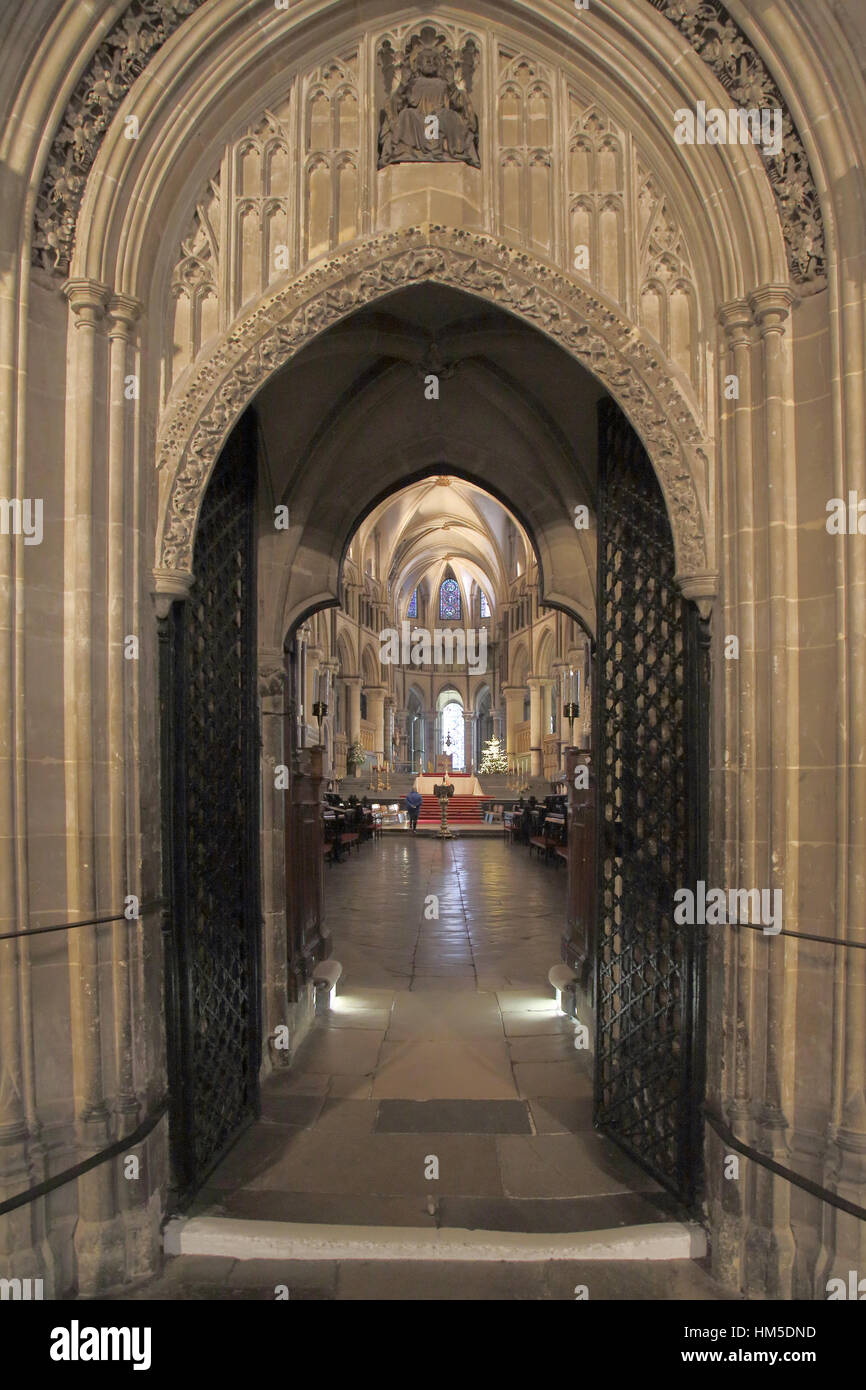 gewölbte Decke in Canterbury Kathedrale kent Stockfoto