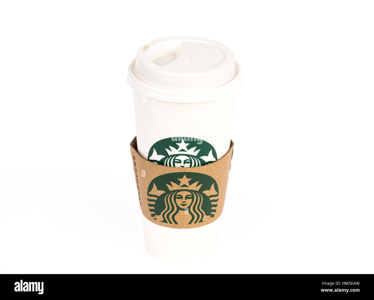 Loei, THAILAND - 24. August 2015: Glas Starbuck Kaffee gemischt Getränke bei Loei, Thailand. Stockfoto