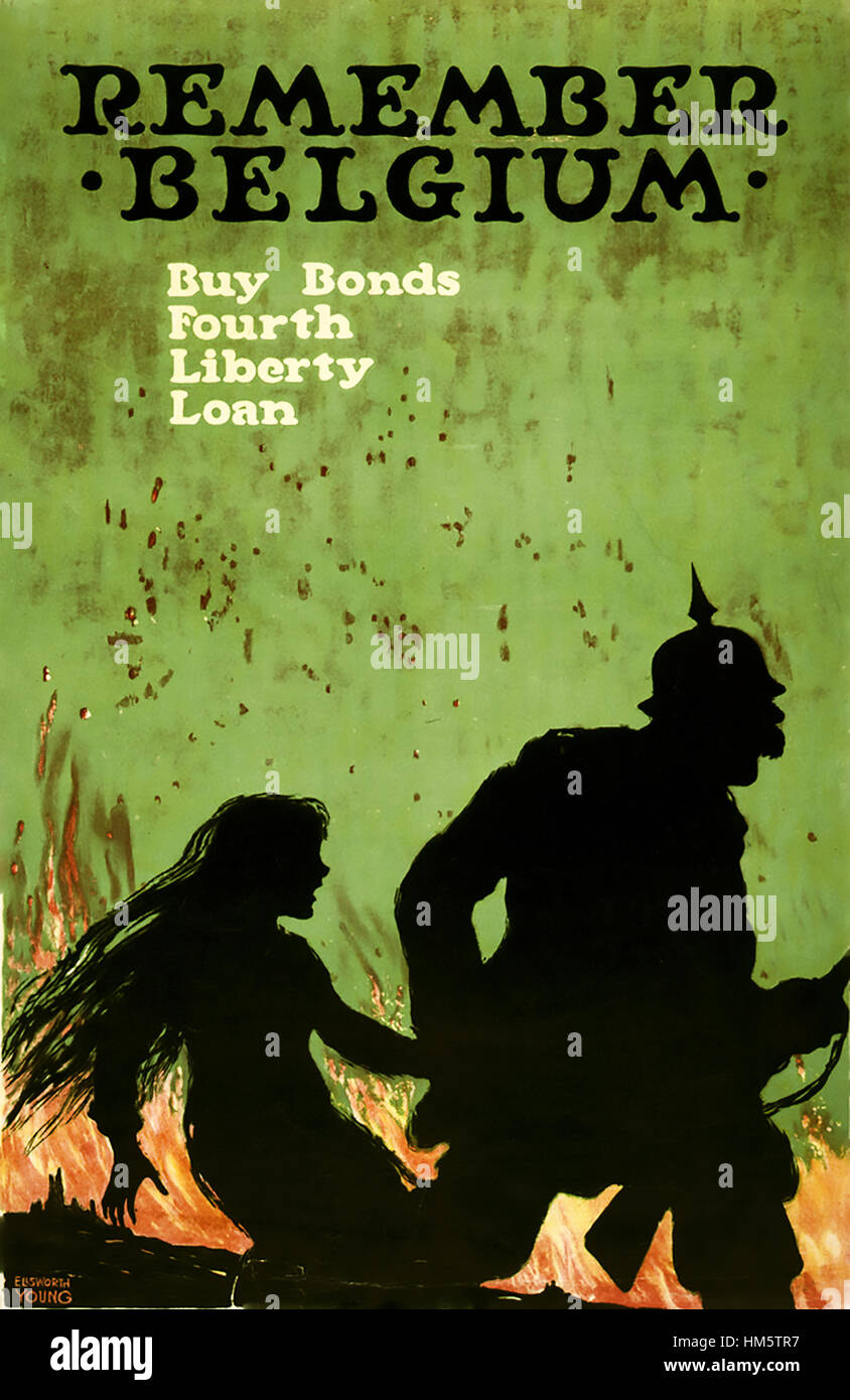 AMERIKANISCHE LIBERTY BONDS PLAKAT 1918 Stockfoto