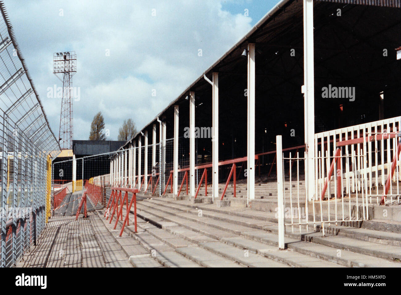 Gesamtansicht der Fellows Park, Walsall Football Club am 4. Mai 1989 Stockfoto