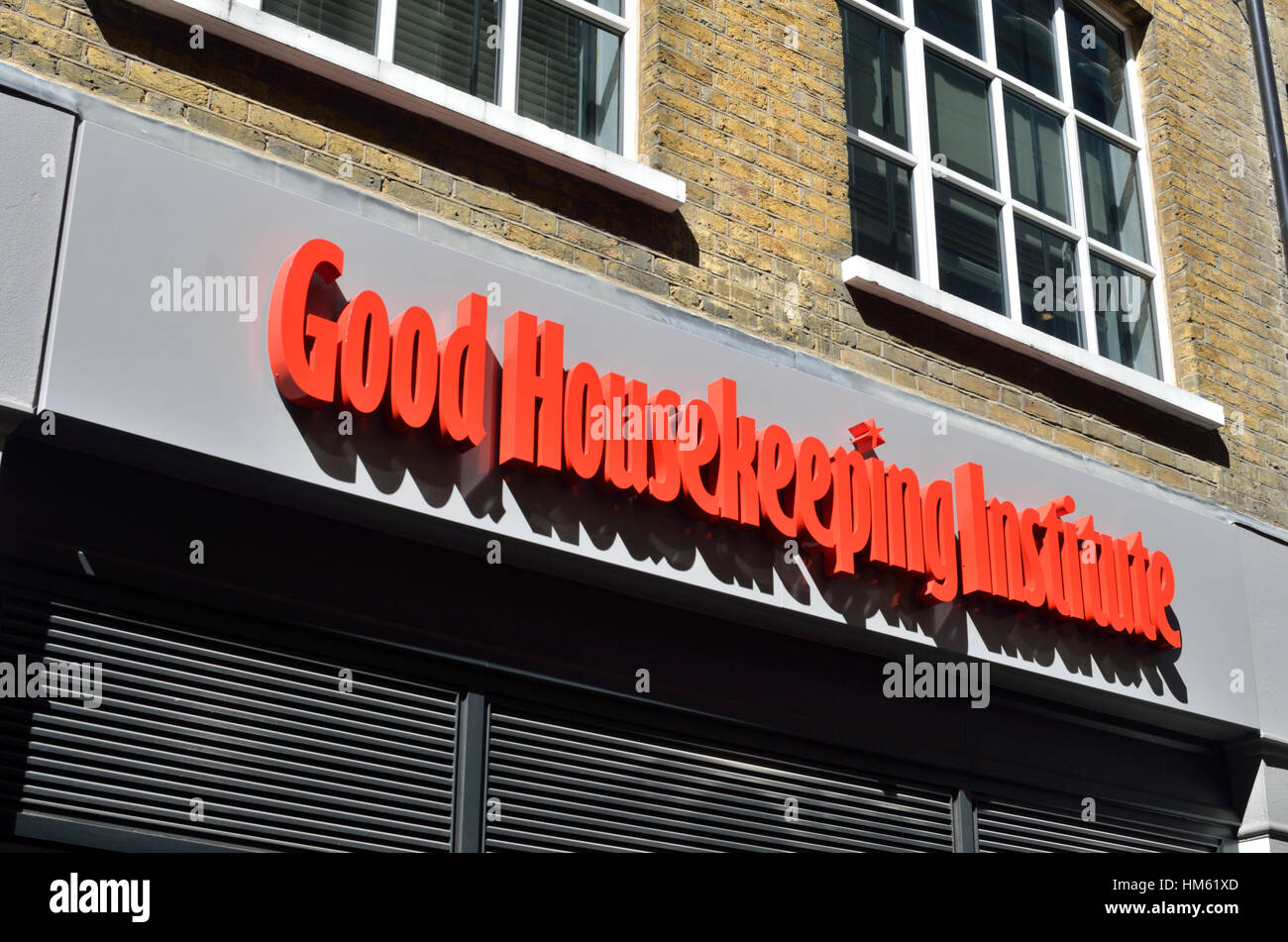 Good Housekeeping Institute Kochschule in St. Anne's Court, London, UK Stockfoto