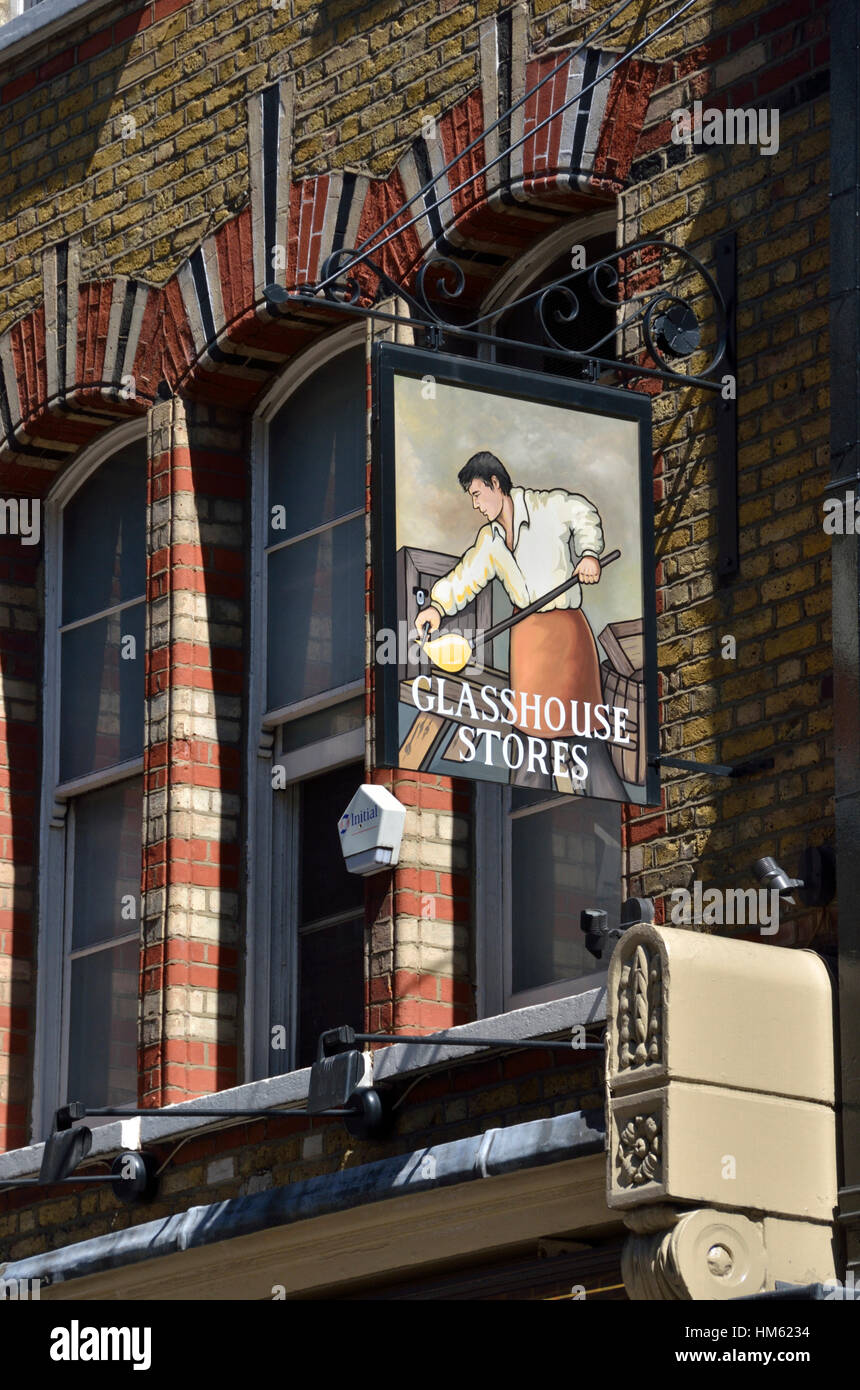 Das Gewächshaus Stores Pub in Brewer Street, London, UK Stockfoto