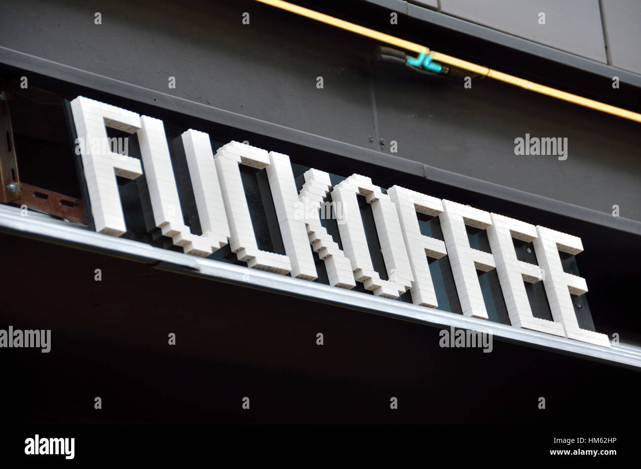 Fuckoffee Café in Bermondsey Street, London, UK Stockfoto