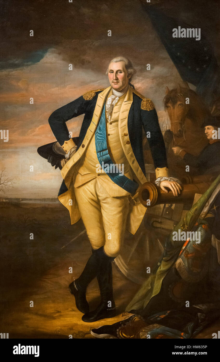 General George Washington von Charles Willson Peale, Öl auf Leinwand, c.1779-81 Stockfoto