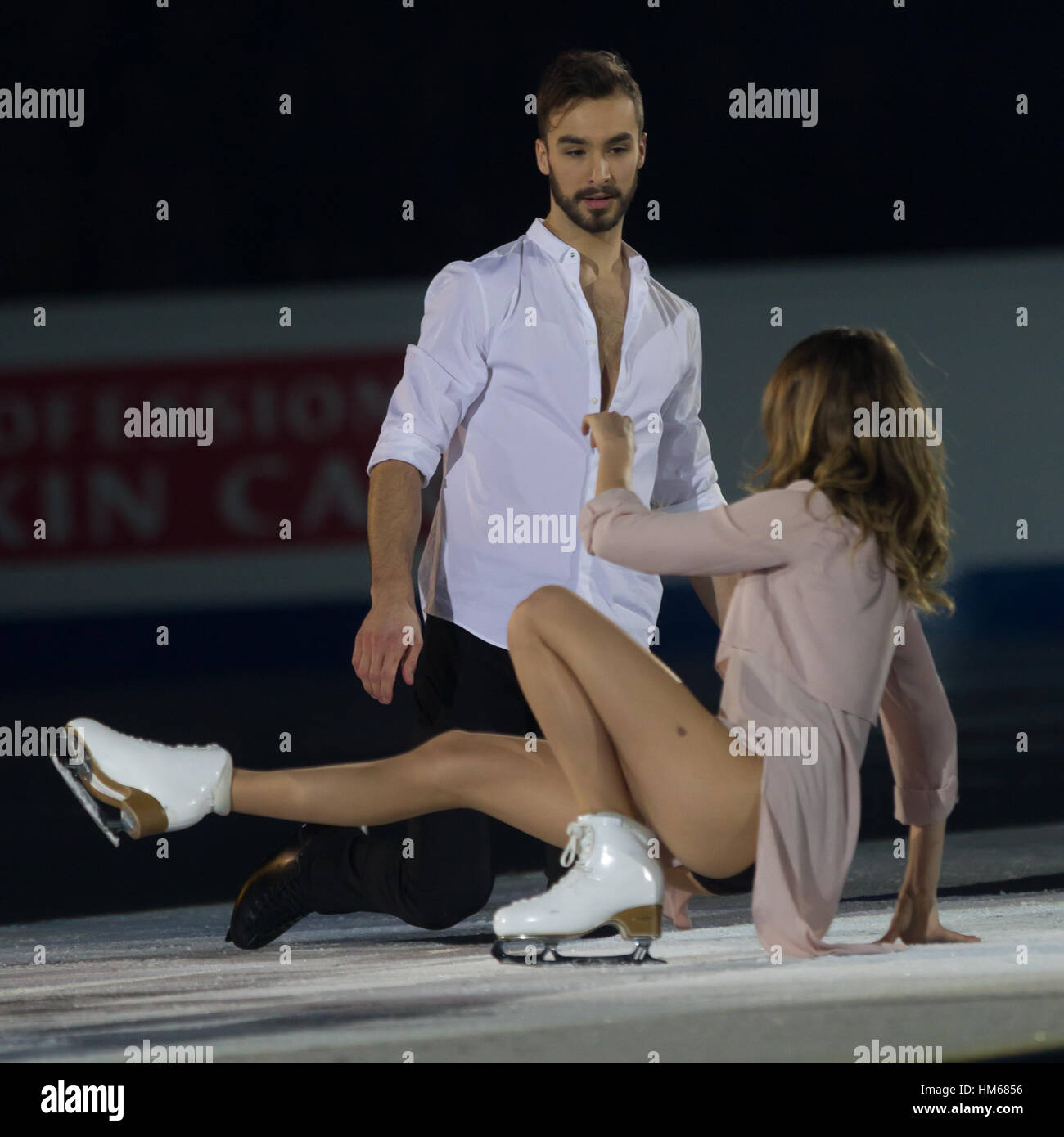 Gabriella PAPADAKIS, Guillaume CIZERON Stockfoto