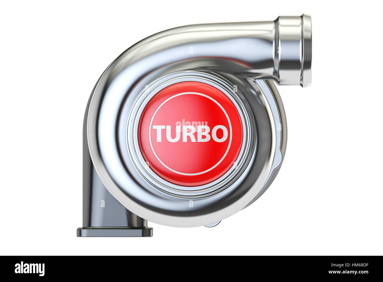 Auto-Turbo isoliert auf weißem Hintergrund Stockfotografie - Alamy