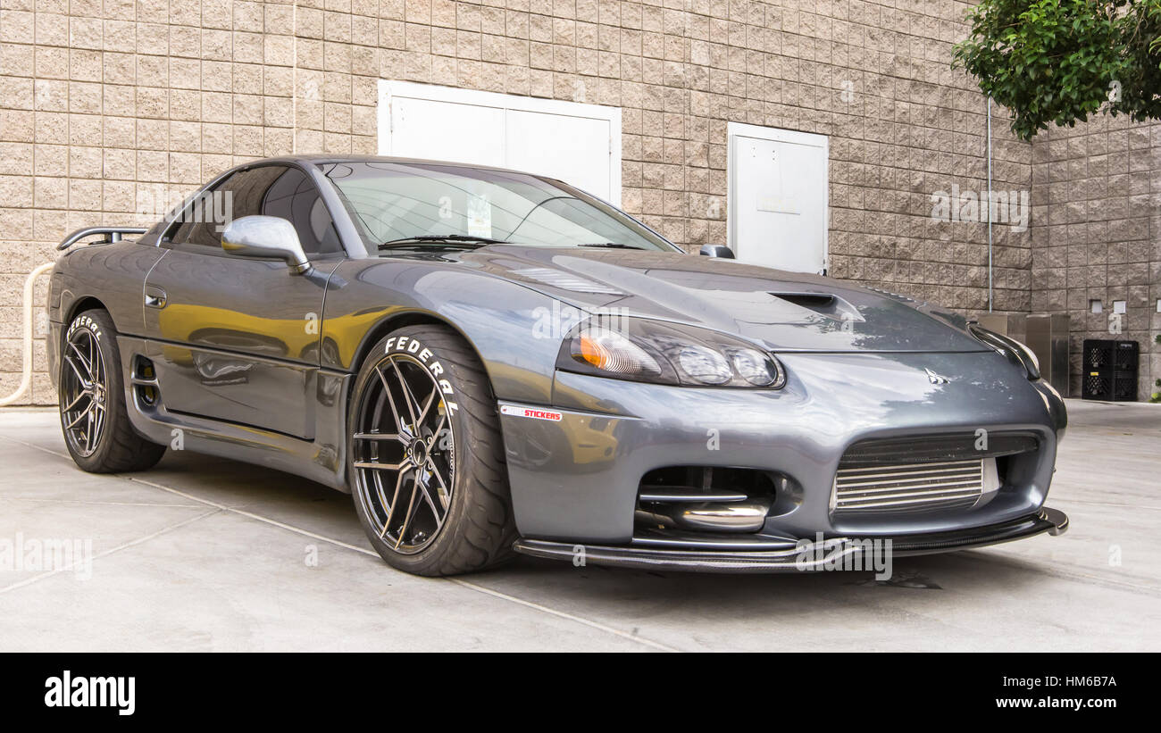 Maßgeschneiderte Mitsubishi GTO (3000GT) Auto bei SEMA. Stockfoto