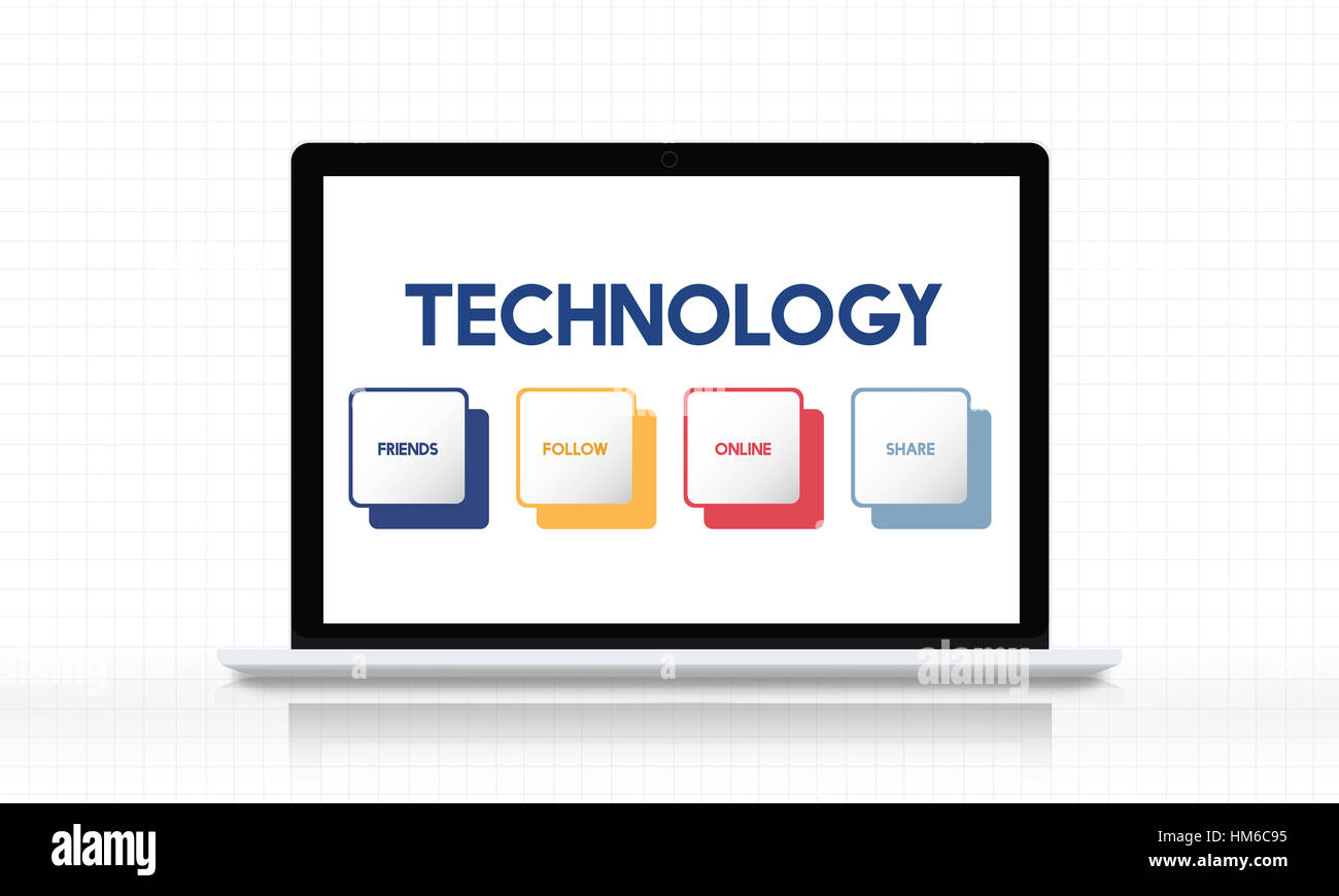 Social Media Box Tasten-Konzept Stockfoto