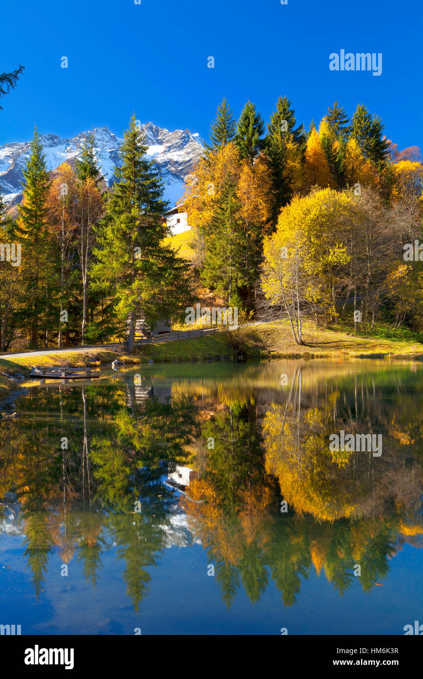 Österreich, Tirol, Strengen am Arlberg (Berge), Egger Weiher (Teich