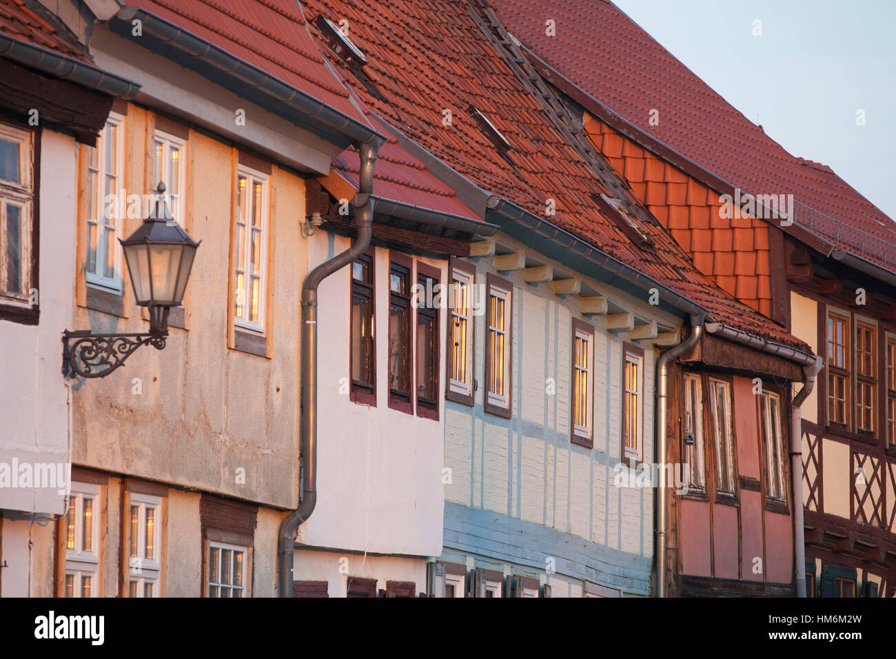verschiedene Häuser in Quedlinburg Stockfoto