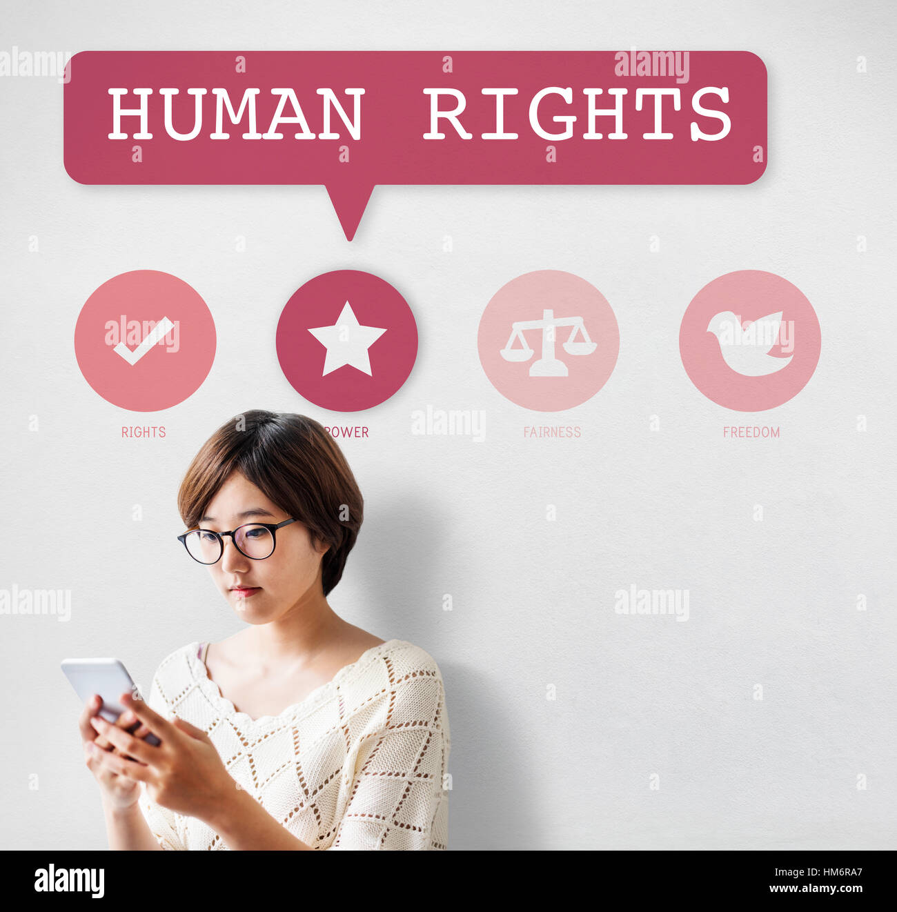 Frauen Gleichberechtigung Möglichkeiten Fairness Feminismus Rechtekonzept Stockfoto