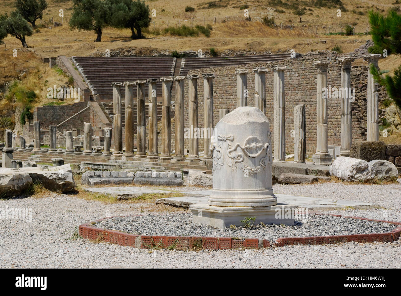 Die Ruinen von Pergamon, mit den Asclepion wo Hippokrates seine Werke