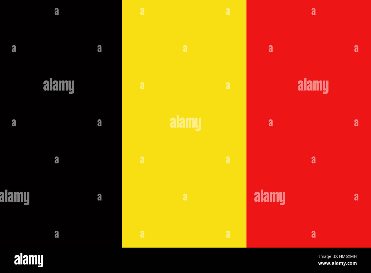 Belgien 3D-Illustration Flaggensymbol, 3D Stockfoto