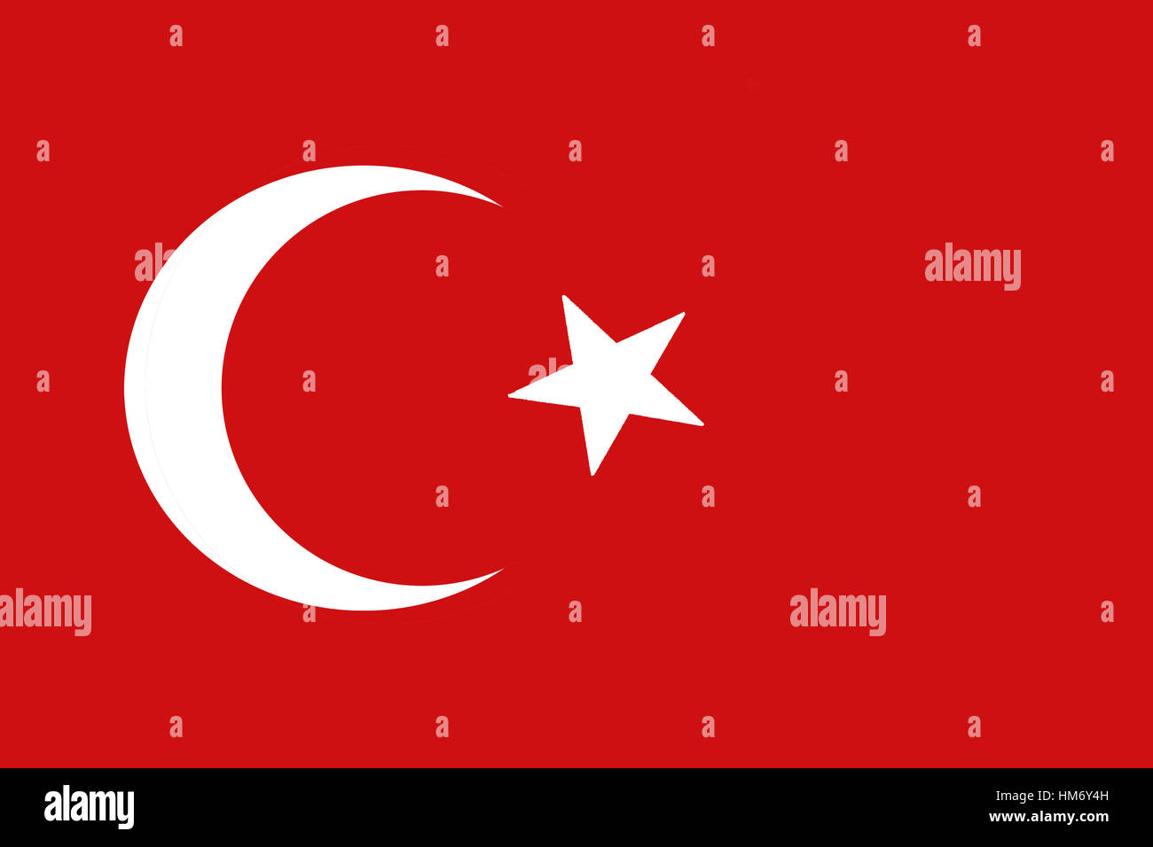 Türkei Flagge, Türkei nationale Flaggensymbol 3D-Illustration Stockfoto