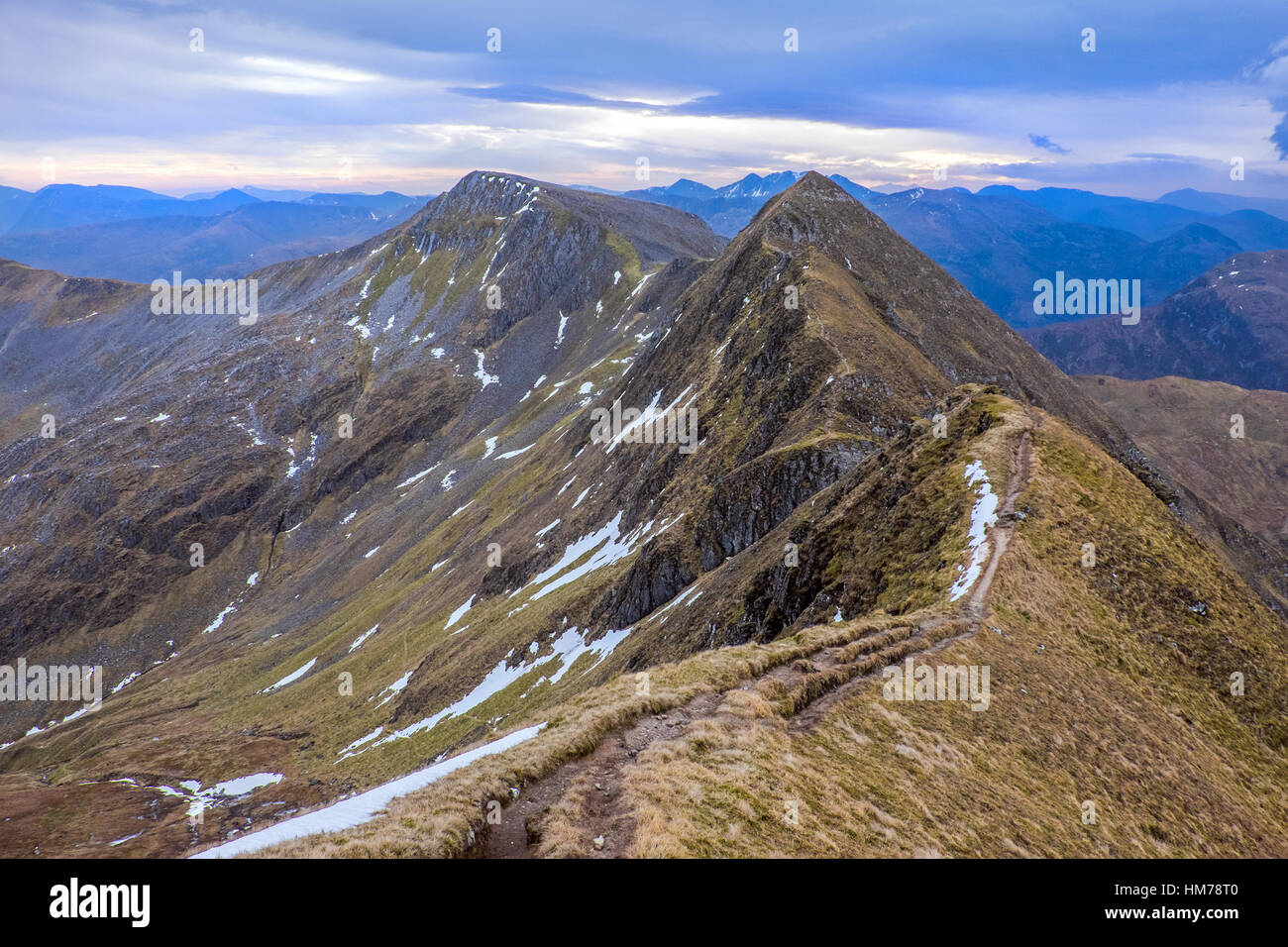 Des Teufels Ridge, Mamores, Schottland Stockfoto