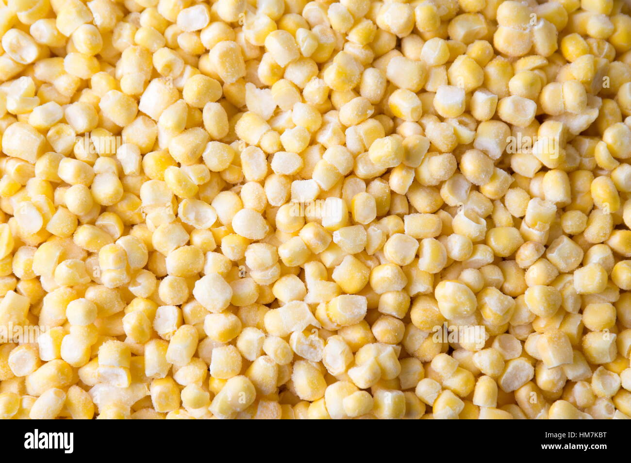 Gefrorenen Mais bilden ein Hintergrundmuster Stockfoto
