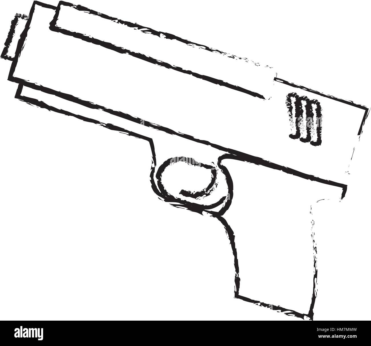 Abbildung Pistole Polizei Symbolbild, Vektor-illustration Stock Vektor