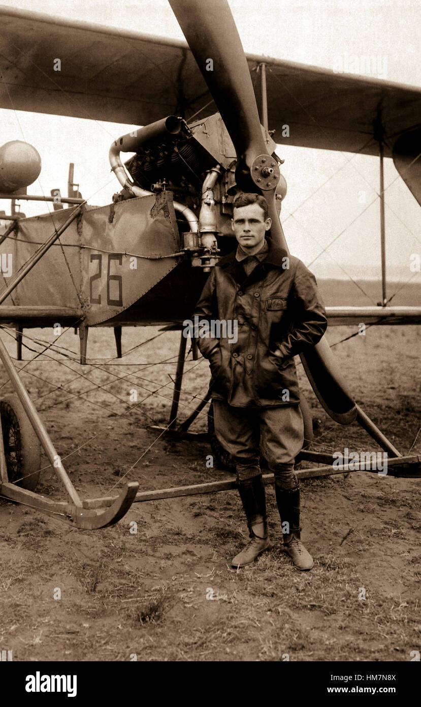 2. Leutenant Lawrence S. Churchill.  Rockwell Field, San Diego, CA, 1915.  (Krieg Dept.) Stockfoto