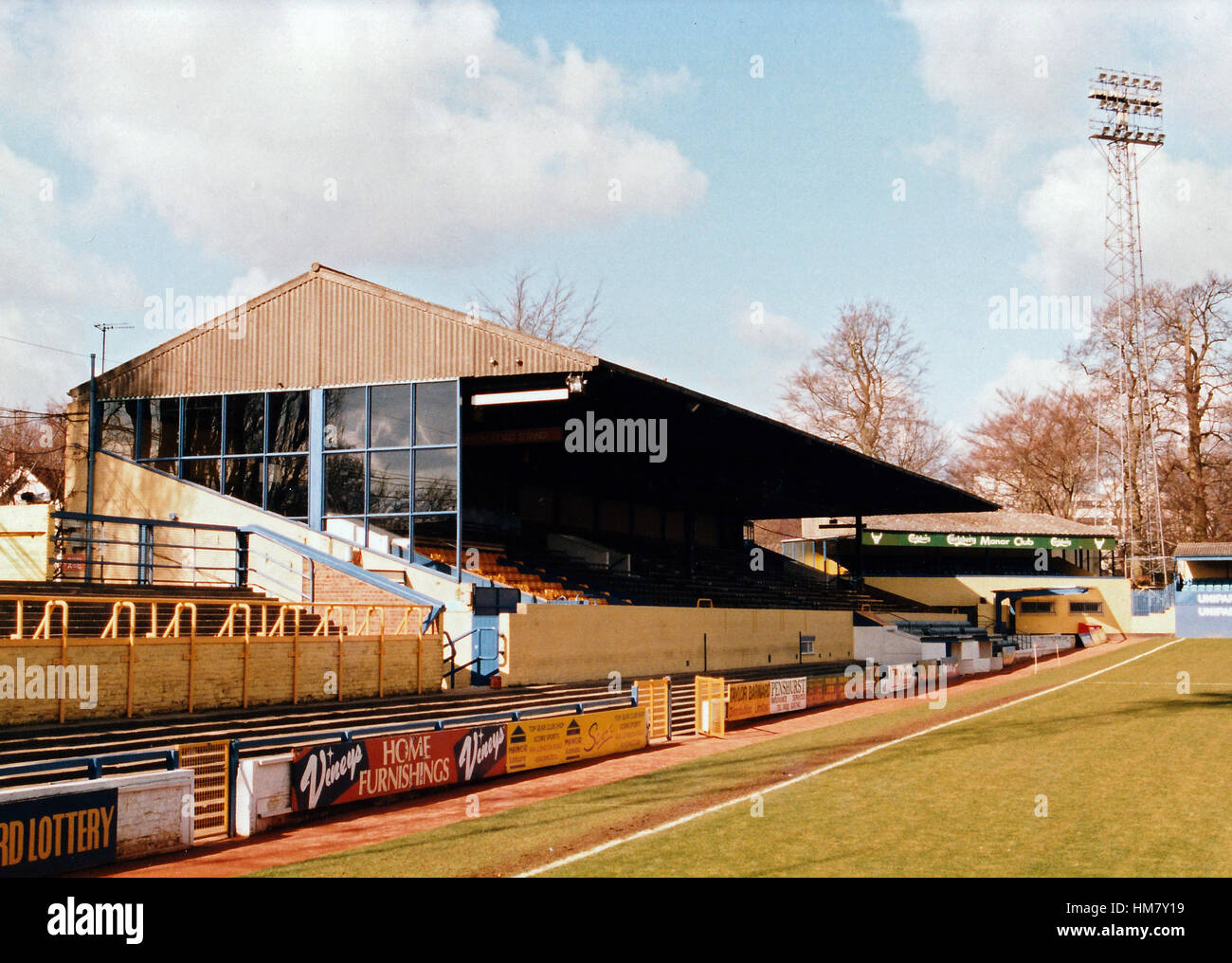 Gesamtansicht der Manor Ground, Oxford United Football Club am 26. März 1995 Stockfoto