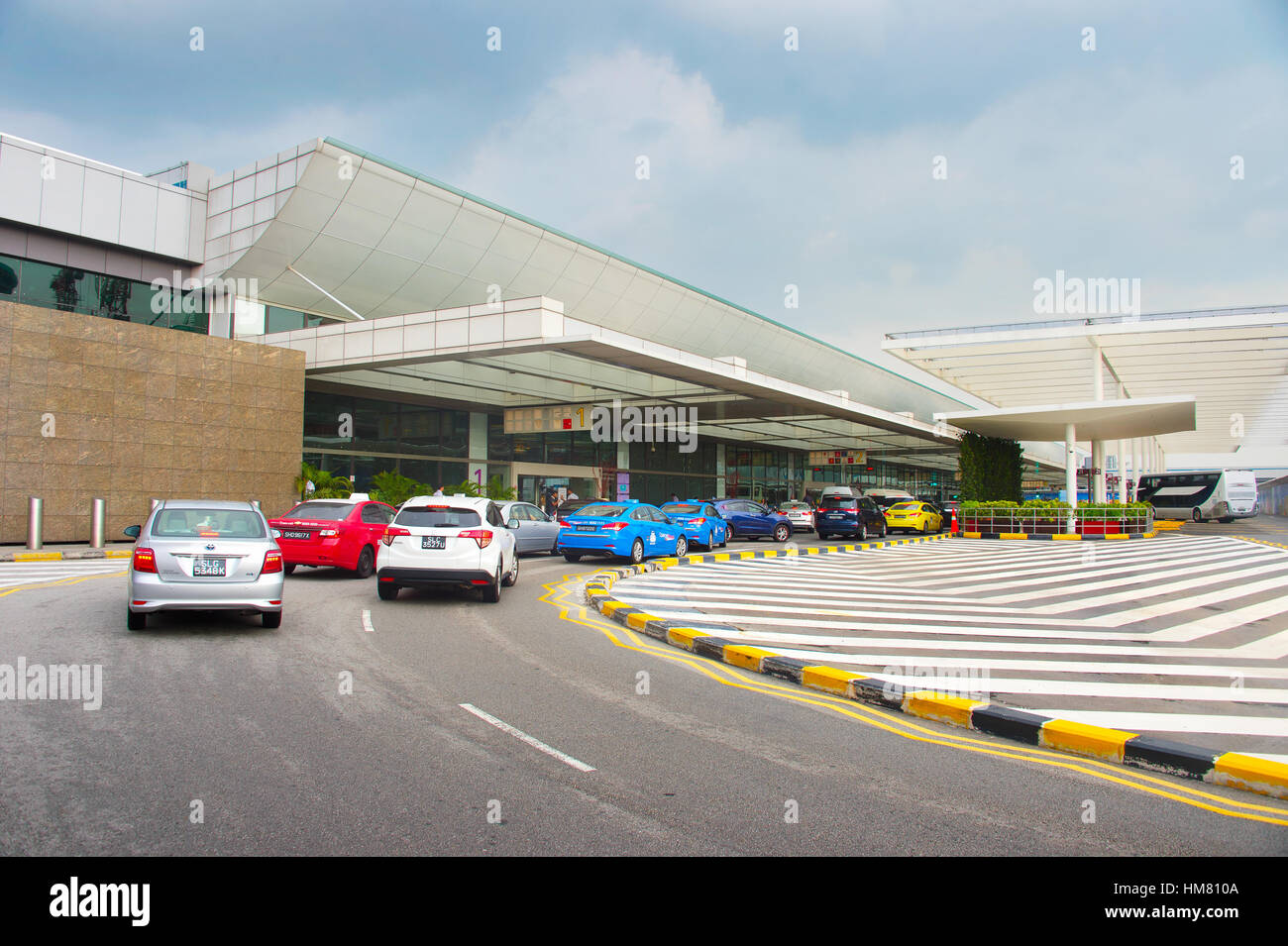 Singapur-Flughafen-terminal eingeben Stockfoto