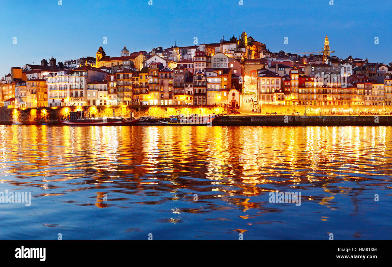 Schöne Porto Altstadtblick, Portugal Stockfoto