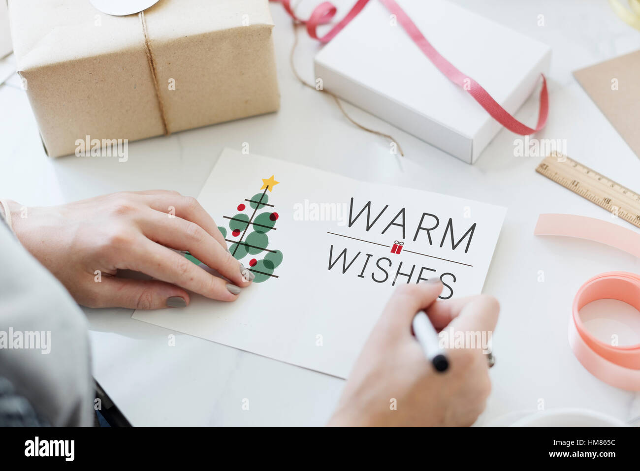 Weihnachtsbaum-Feier-Lametta-Konzept Stockfoto