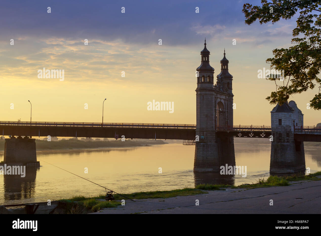 Königin Louise Brücke Neman Fluss, Straße und Fußgänger Grenzübergang auf litauisch-russische Grenze. Historische Wahrzeichen am waterfr Stockfoto