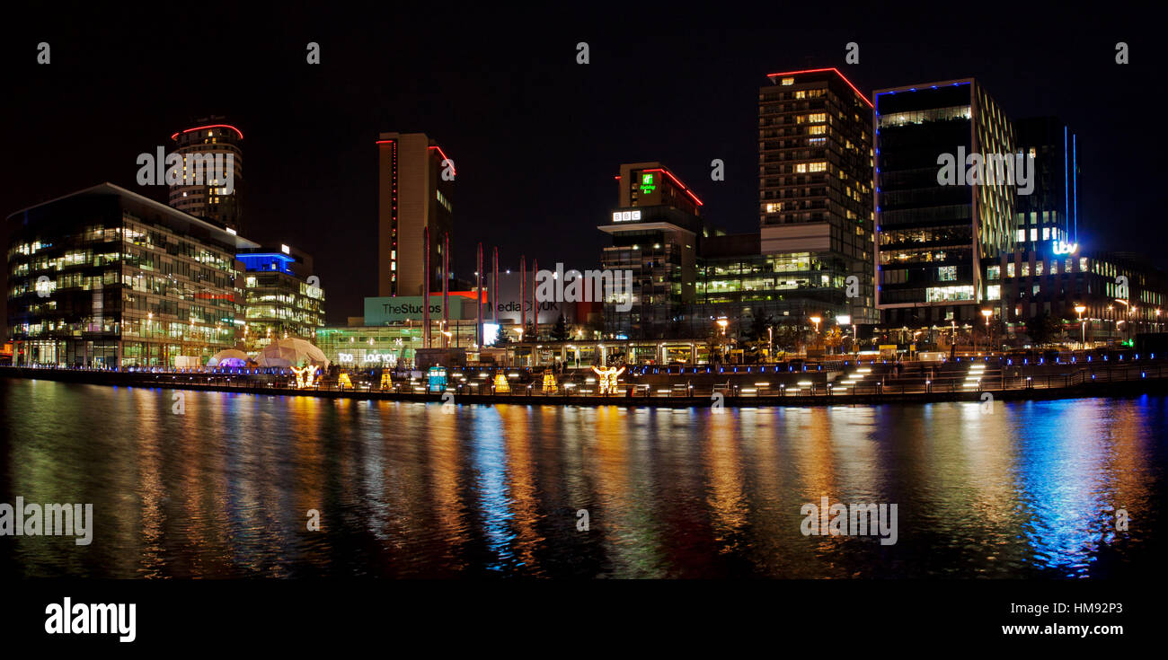 Media City Panorama Stockfoto