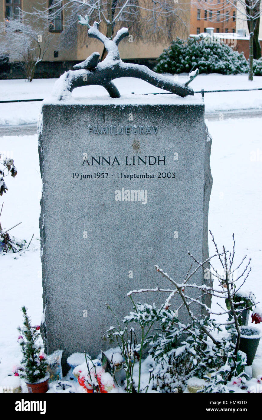Anna Lindh schwedische sozialdemokratische Politiker wurde sie Ministerin für auswärtige Angelegenheiten 1996.And ermordet 2003 in einem Kaufhaus Stockfoto